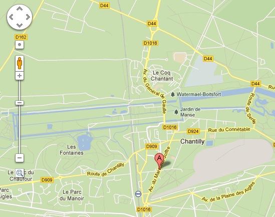 Carte BEST WESTERN Hotel Du Parc Chantilly A 1h de Paris: visite de Chantilly