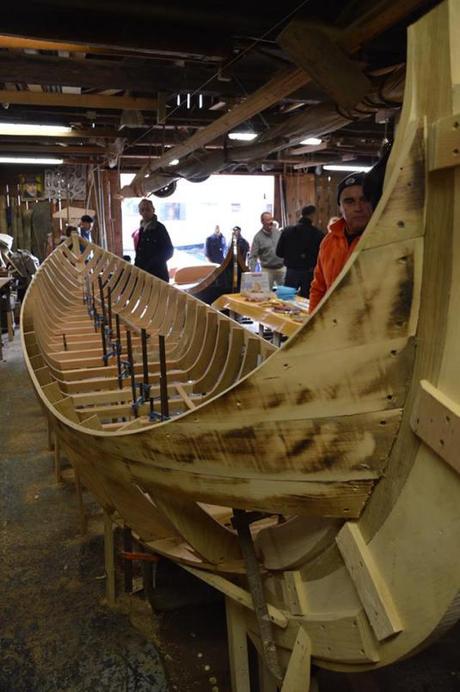 La barque pendant le chantier