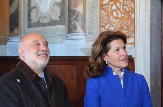 Domenico Cuttaia, Préfet de Venise, et Renata Codello, Surintendante pour les Beni Architettonici e Paesaggistici di Venezia e Laguna