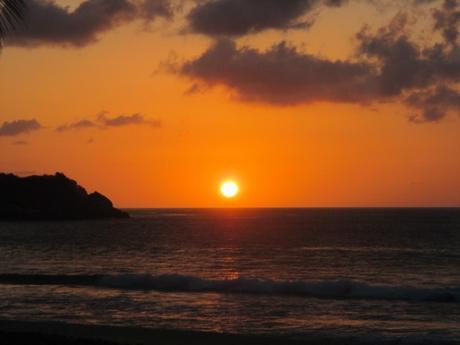 coucher de soleil sur Lambert bay