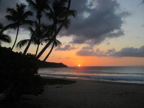 coucher de soleil sur Lambert bay