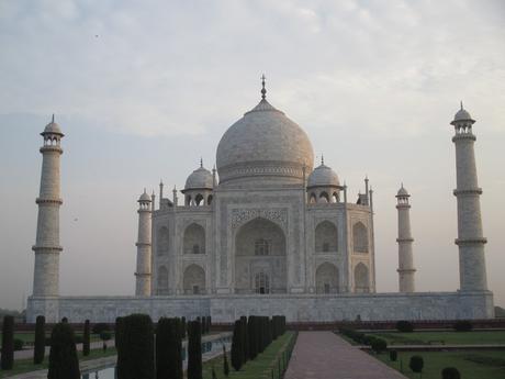 arrivée sur le taj Mahal