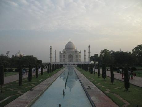 arrivée sur le taj Mahal