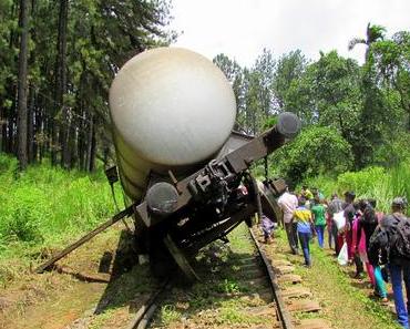 Le train renversé