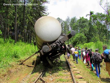 Le train renversé