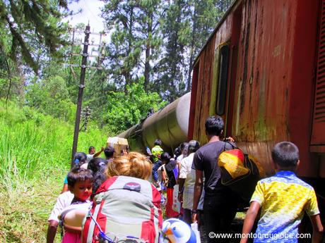 Le train renversé