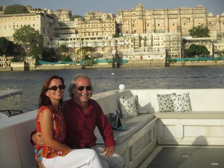 pose sur la terrasse du Taj Lake palace