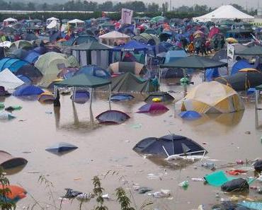 Glastonbury camping site