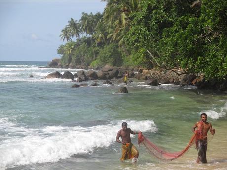 pêcheurs plage de Mirissa