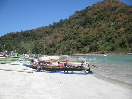 retour bateau plage Selong Blanak