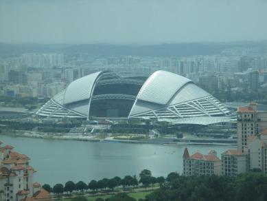 vue sur le stade depuis le Singapore flyer