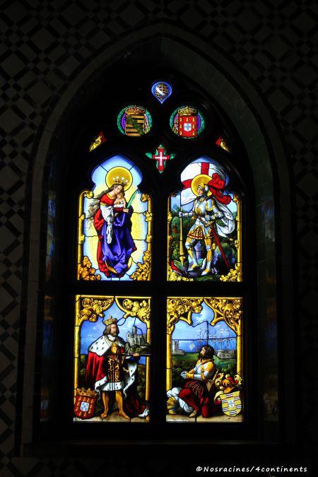 Le magnifique vitrail de la chapelle du Palais de Pena