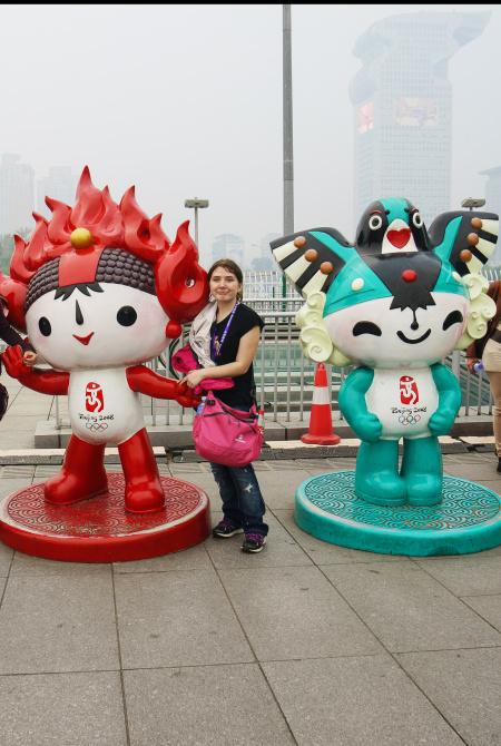 Chloé à Beijing, lors d'un voyage scolaire en Chine