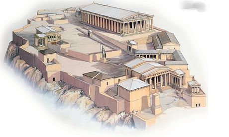 Reconstitution Acropole Athènes