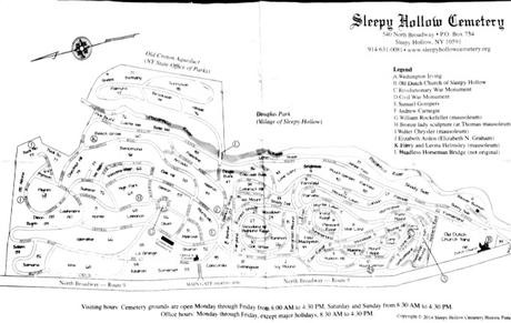 le plan du cimetière de sleepy hollow