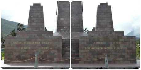 longitude et latitude sur le monument de la Mitad del Mundo de Quito