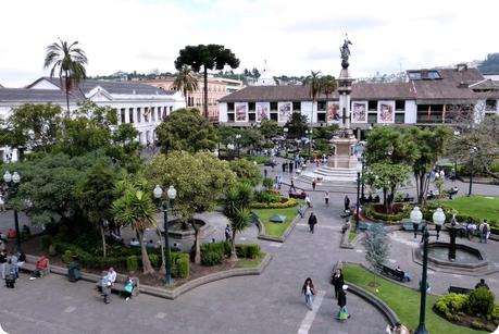 Plaza Grande vue depuis le Palacio presidencial de Quito