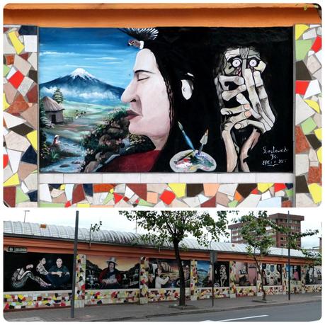 Street art à la sortie du Mercado artesanal de la Mariscal de Quito
