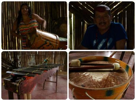 instruments de musique des Tsachila à Santo Domingo de los Colorados