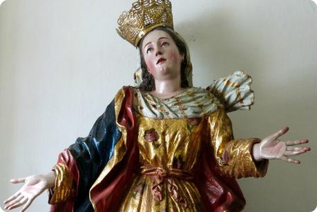 Sculpture de la Virgen del Transito au musée arquidiocesano de Popayán