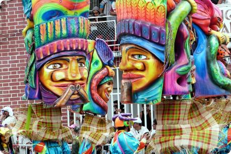 personnages indiens au carnaval de Pasto