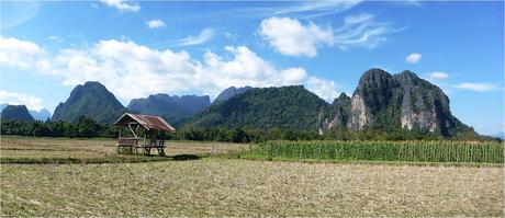 Vang Vieng - Panoramique de la campagne