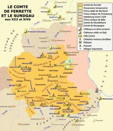 Carte du Comté de Ferrette