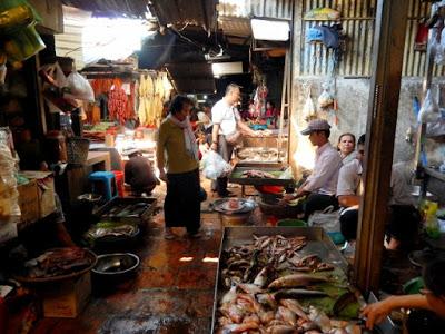 Le marché central de Phnom Pen