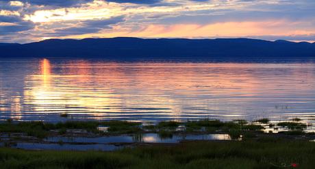 Les plus beaux campings du Québec Coucher de soleil sur le fleuve depuis Kamouraska.