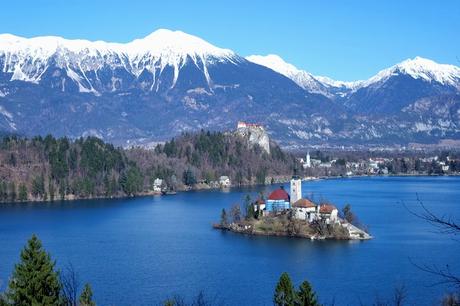 slovénie lac bled île vue