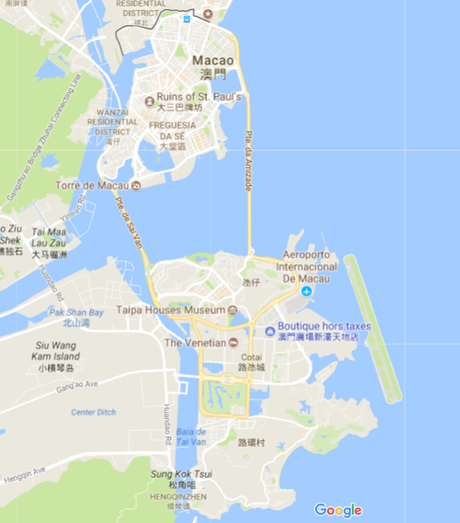 Carte de Macau