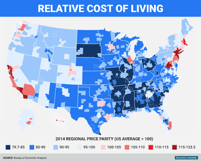 Le coût de la vie en Californie - Edition 2017