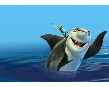 Le petit requin barbote dans l’eau