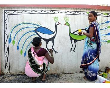 la peinture tribale et les femmes de Hazaribagh
